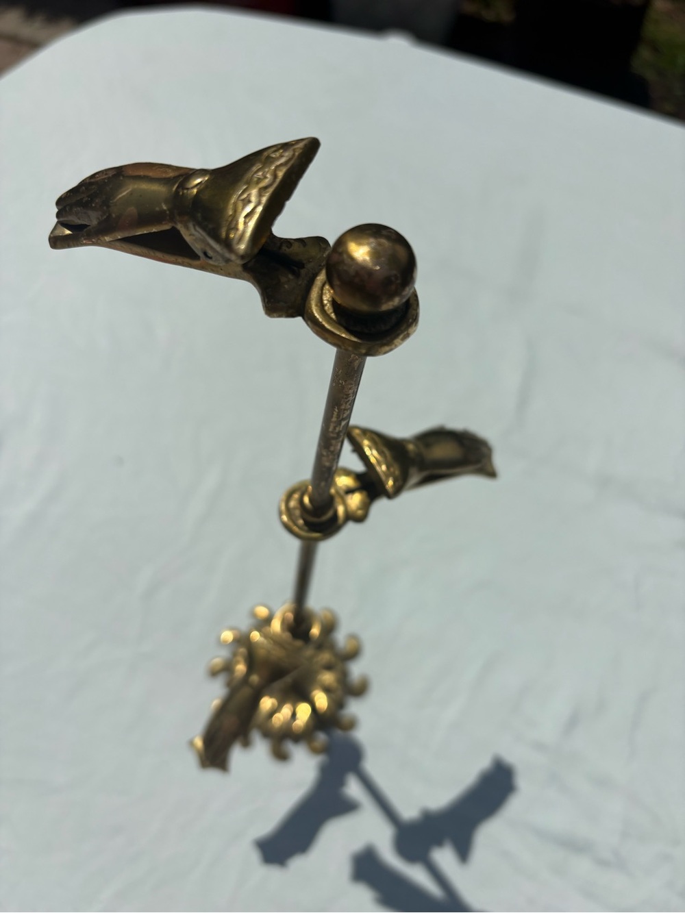 Ornate Brass Wall Accent Hook - Gold Finish